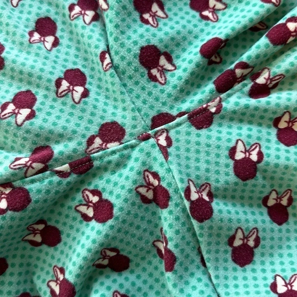 Disney X Lularoe Minnie Mouse Leggings in Teal Green & Fuchsia